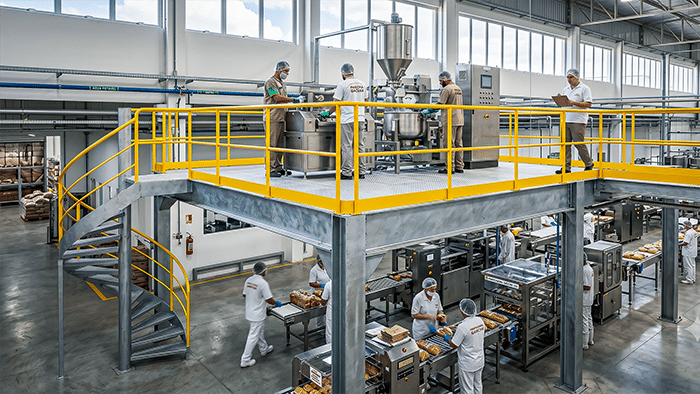 figueiro metalurgica estrutura mezanino setor alimentício